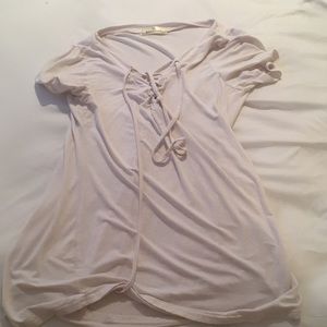 BALUOKE White tshirt with cross lace